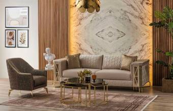Комплект мягкой мебели Belluno Royal Istanbul 3+1 (бежевый)